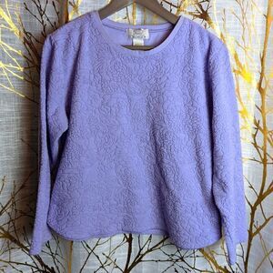 oscar de la renta textured fleece pullover